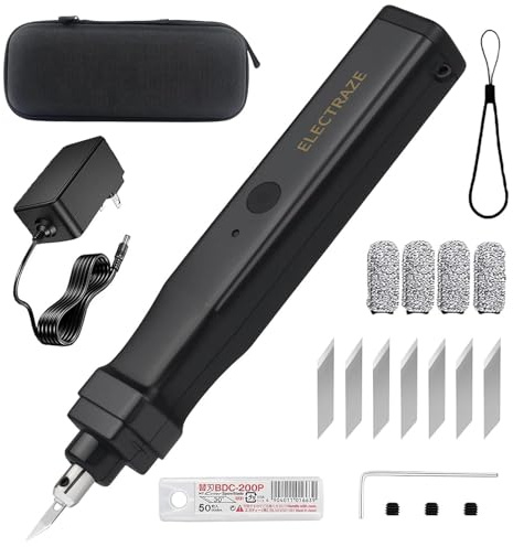 SSGNRY Coltello ad ultrasuoni 2 in 1, coltello da taglio ad ultrasuoni da 40.000 Hz, 50 lame di ricambio, taglierina ultrasonica portatile adatta per tagliare modelli stampati 3D, plastica, legno