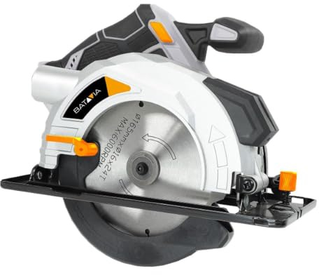 Batavia Akku-Handkreissäge 165mm 18V - ohne Akku und Ladegerät | Für präzise Längs- und Querschnitte in Holz und Platten, kompakte Führung, ideal für Ausbau, Möbelbau und Renovierung