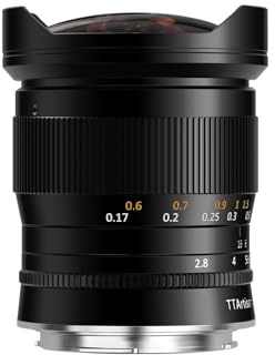 TTARTISAN 11mm F2.8 Fisheye E-Mount, Vollformat-Ultraweitwinkel-Objektiv manuell für Sony E-Mount A5100 Nex-5t A7III A6100 (E-Mount)