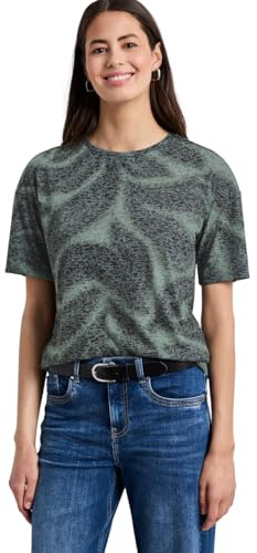 Damen Shirt im Ausbrenner-Look mit Print