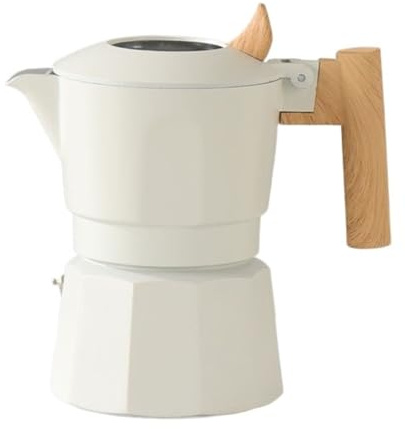 Genérico Cafetera italiana de doble válvula for camping al aire libre(WHITE)