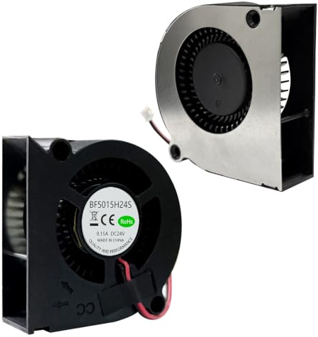 Lot de 2 ventilateurs Hotend Kobra 3 MAX 5015 avec deux roulements à billes | Extrudeuse Hot End - Dissipateur thermique - Ventilateur de rechange pour imprimante 3D Anycubic