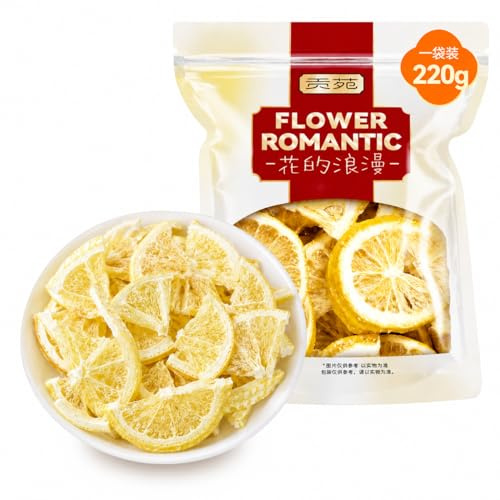 Lunaeturn Fette di Limone Liofilizzate al Miele 220g – Forma a Mezzaluna – Ideale anche per tisane cocktail dolci bevande calde guarnizione piatti uso culinario