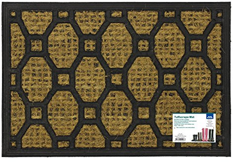 JVL Coir Coconut Rubber PVC Entrance Door Mat, 40 x 60 cm