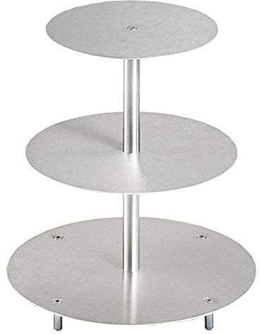 Tortenständer Rund Tortenetagere Aluminium 3 Etagen, Hochzeitstortenständer Ø 20 26 32 cm Etagere
