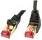 BIGtec Cable LAN de 2 m, ángulo de 90 grados, ángulo de 90°, recto/superior negro, doble apantallamiento, cable de conexión Ethernet, Gigabit RJ45, compatible con CAT6, CAT6a, CAT7, CAT7a
