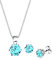 Elli Schmuckset Damen Solitär Anhänger Set Ohrstecker Basic mit Kristallen in 925 Sterling Silber