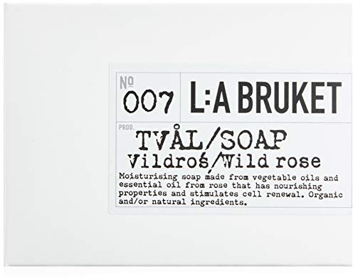 L:a Bruket No.007 Bar Soap, Wild rose, 1er Pack (1 x 120 g)