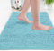 LuxUrux Bath Mat-Extra-Soft Plush Bath Shower Bathroom Rug, 1'' Chenille Microfiber Material, Super Absorbent Shaggy Bath Rug (Spa Blue, 50 x 80 cm)