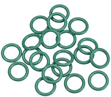 sourcing map 20 Stücke Gummi O-Ringe Dichtungsdichtung FKM 14mm OD für Maschinen Installation Grün 9,2mm ID Langlebig