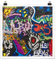 Bilderwelten Poster Wanddeko Urban Graffiti Quadrat, Selbstklebend seidenmatt 70 x 70cm