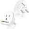 LENCENT 2X Adaptateur Prise USA/Americaine/Les États Unis 3 Broches vers Les Prises France/Francaise/Europe 2 Broches Adaptateur de Voyage Blanc