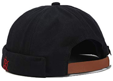 YAMEE Docker-Cap Docker Mütze Seemannsmütze Hafenmütze Herrenmütze Bikercap Hat Wandermütze Dockercap Kopfbedeckung Seemannskappe(Kopfumfang Größenverstellbar)