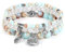 Jovivi 3PCS Bracelet Pierre Naturelle Femme Lotus Sédiment de Mer Jaspe Perles d'Energie Pierre Précieuse Élastique Tibétain Bouddhiste Famille Amitié Amour