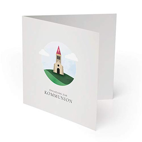 (100 x) Kommunion Einladungskarten Kommunionskarten Einladungen Karten - Kirche