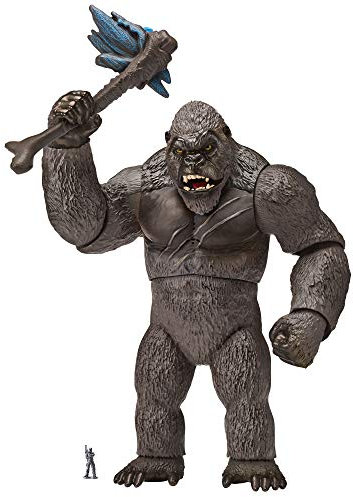 MonsterVerse Godzilla vs Kong 13-Zoll-Sammelfigur: Artikulierter Mega-Kong in Schwarz, mit Lichtern und Kampfgeräuschen, geeignet für Kinder ab 4 Jahren