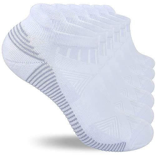 Lapulas 6 Paar Sneaker Socken Herren Damen, Baumwolle Sportsocken, Atmungsaktiv Laufsocken Kurze, Bequeme Socks mit Frotteesohle Antirutsch 39-42 43-46 47-50 35-38
