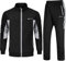 Rdruko Mens Tracksuits Sets Running Jackets Joggers 2 Piece Casual Sweatsuits Sports Lounge Wear Light Grey and Black M