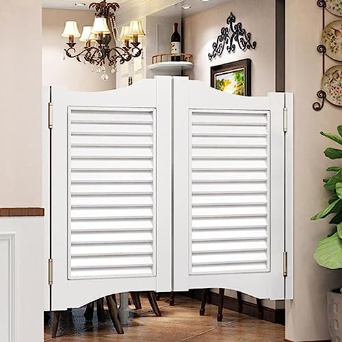 Café-Schwingtüren, Schwingtüren im Saloon-Stil, Massivholz-Cowboy-Tür, Trennwand, Tür, Bar, Küche, automatisch schließender Zaun, halbe Taillentür, mit Edelstahlscharnieren,W120cmxH90cm(47.2x35.4)