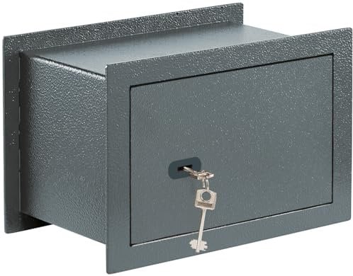 Burg-Wächter - Coffre-fort mural avec clé - 10,6 l - 9,98 kg - Pure-Safe PSW 120 K - Anthracite - Extérieur : 254 x 360 x 195 cm (H x l x P)