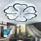 Fachae Blume Deckenlampe mit Ventilator mit Fernbedienung, DC 6-Gang Deckenventilator mit Beleuchtung, LED dimmbarer, Leise Speicherfunktion, Für Wohnzimmer,APP,Schwarz