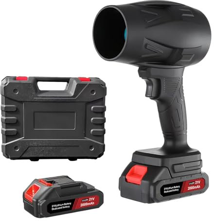 Piccolo soffiatore senza fili 130.000 giri/min, soffiatore elettrico portatile, mini jet a secco con 2 batterie, per tastiera computer all'aperto, auto, casa