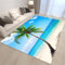 JGGXHM 3D-Teppich mit Palmen, Meer und Strand, für Wohnzimmer, Sofa, Tisch, weicher Schwamm, Schlafzimmer, Nachttisch, Esszimmerteppich, Teppich für Badezimmerdekoration 80x120cm läufer Flur