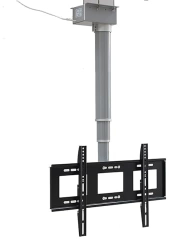 Soporte de TV motorizado ajustable en altura con control remoto para televisores de 26 y 70 pulgadas, soporte de pared de perfil bajo incluido, fácil instalación