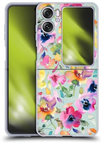 Head Case Designs Officially Licensed Ninola Artistic Summer Pastel Beautiful Floral Soft Gel Case Compatible With Oppo Find N2 Flip