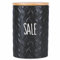 Villa d'Este Home Tivoli Pot sel 750 ml en grès, couvercle en bambou, noir, Shapes