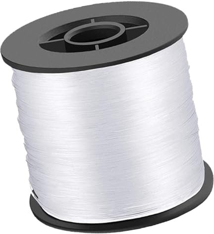 BLMHTWO Filo da pesca da 200 metri, 0,8 mm, 25,9 kg, monofilamento trasparente, in nylon, invisibile, filo di nylon ispessito, per appendere oggetti artigianali