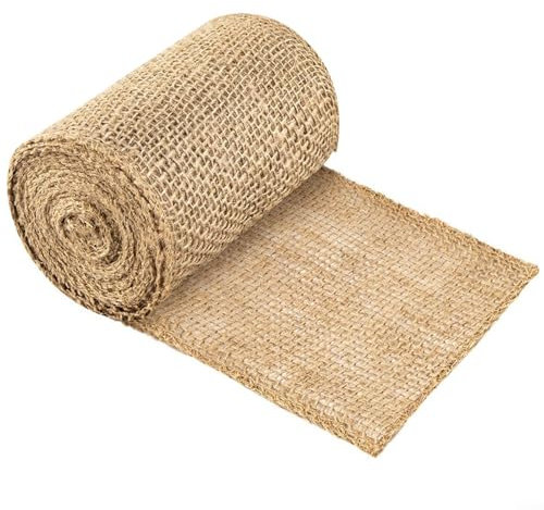 GLFLOW Rouleau de bandage de protection en toile de jute naturelle pour arbres, arbustes, plantes, gel et écorces, 35 x 15 x 15 cm (15 cm x 10 m)