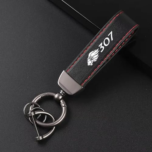 MNGKIQC 1 Pièce Porte-clés de Voiture, pour Peugeot 307 Porte Clé Portable Multifonction Porte-clés de Voiture Accessoires Clés,B