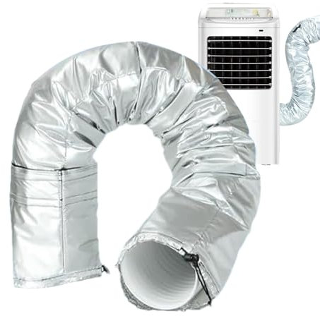 Cache-tuyau Pour Climatiseur Portable - Manchon Isolant Pour Tuyau De Climatisation Portable | Cache-conduit De Ventilation Isolé Pour Climatiseur, Protection Flexible En Aluminium