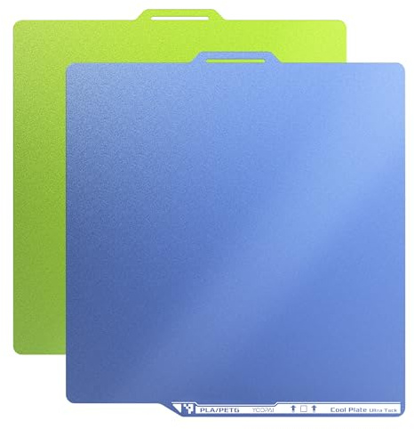 YOOPAI Build Plate for Bambu Lab P2S, P1S, A1, X2D, X1C, P1P, X1E 3D Printers, Double-Sided UltraTack Cool Plate for Low-Temperature Printing, Fine-Textured Spring Steel Sheet, 257x257mm, 2 Packs