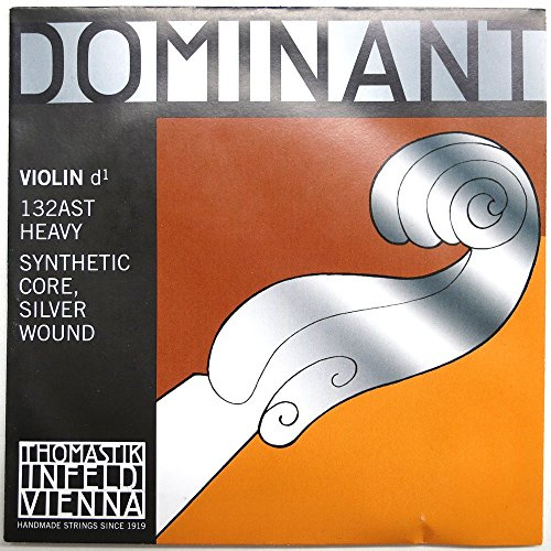 Thomastik-Infeld Dominant Violinsaite D 4/4 – Einzelsaite (132Ast), synthetischer Kern, Silber umsponnen, starke Spannung