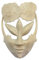 NOVICA Dekorative Maske aus Holz mit Blatt- und Baum-Motiv, Hibiskus, Beige, Motiv Seerosenprinzessin