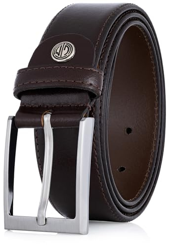 LINDENMANN Ledergürtel Herren/Gürtel Herren, Rindleder-Gürtel XL bombiert, dunkelbraun, Größe/Size:115