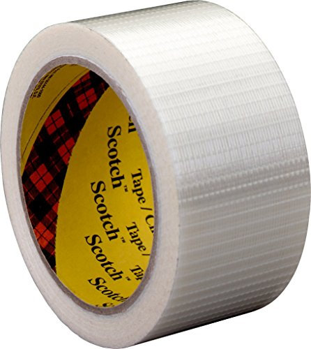 3M Scotch Filament-Klebeband Leistungsstark 8959, Packband, Reparaturklebeband für anspruchsvolle Anwendungen, Glasfaserverstärkt, Feuchtigkeitsbeständig, 38 mm x 50 m, Transparent (1-er Pack)