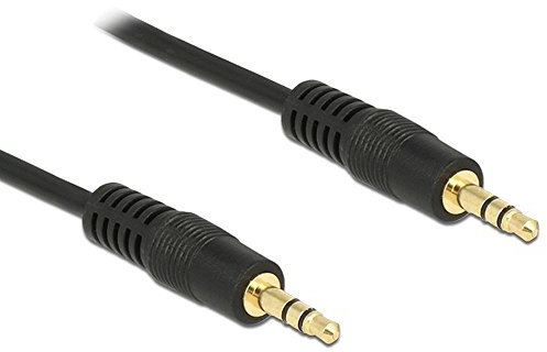 Delock 1 m 3.5 mm M/M – Audio CABLES (3.5 mm, 3.5 mm, Male, Male, Gold, black)
