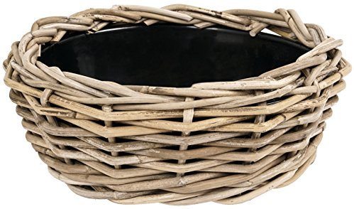 Ivyline WDBLPGRY32 Trockentopf aus Weidengeflecht, Pflanzgefäß, 14 cm, Grau