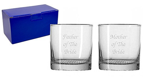 County Engraving Personalised Pair of 10oz (285ml) Whisky Whiskey Glasses, Gift Boxed, Engraved Wedding Gift