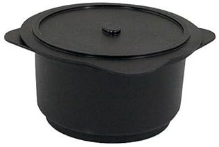 Cocotte chaude noire Plastique avec couvercle 30 cl ( x10)