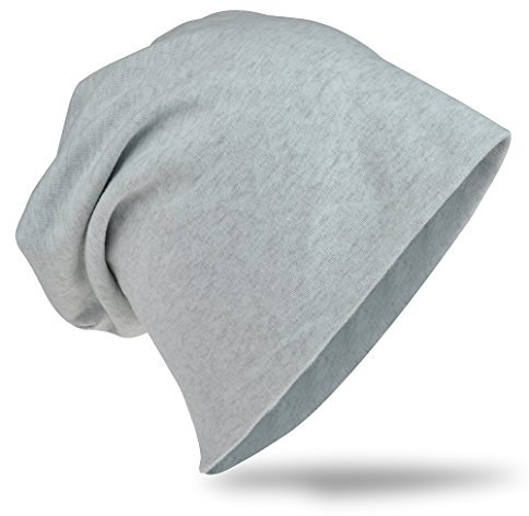 Miobo Jersey Slouch Beanie Unisex Herren Damen Mütze Trend grau-L