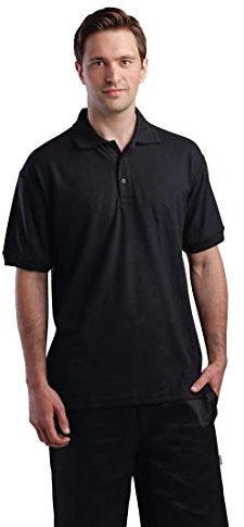 Portwest B210 Herren Naples Poloshirt Aus Piqué Mit UV-Schutz | Schwarz, XS, 40+ UPF Blockiert 98 Prozent UV-Strahlen, Polyester-Baumwollgewebe, Personalisierbar Für Einheitliche Teams