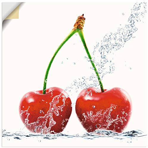 ARTland Wanddeko Wandtattoo selbstklebende Vinylfolie 40x40 cm Lebensmittel Obst Kirsche Wasser Früchte Modern T5SO