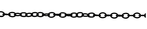 Corderie Italiane 006007074 Gliederkette, Schwarz, 1,1 x 5 x 3 mm, 3 m