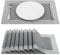 SueH Design Gewebte Platzsets Tischsets 8er Set Vinyl Hitzebeständig Platzdeckchen Antifouling und Waschbar 45 cm * 30 cm, Grau