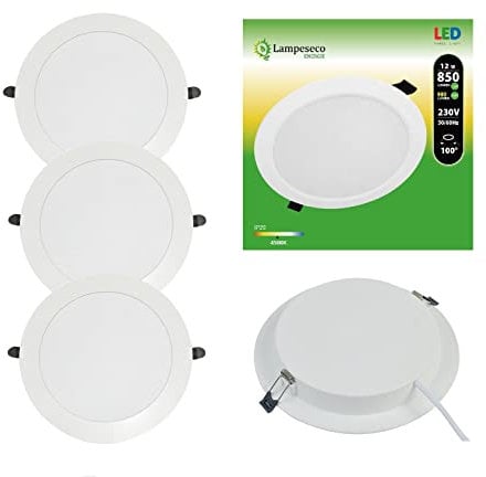 Lot de 3 Spot Encastrable LED Downlight Panel Extra-Plat 12W Blanc Froid 6000K