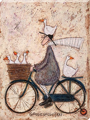 Sam Toft Leinwanddruck, Baumwolle, Mehrfarbig, 30 x 40 cm